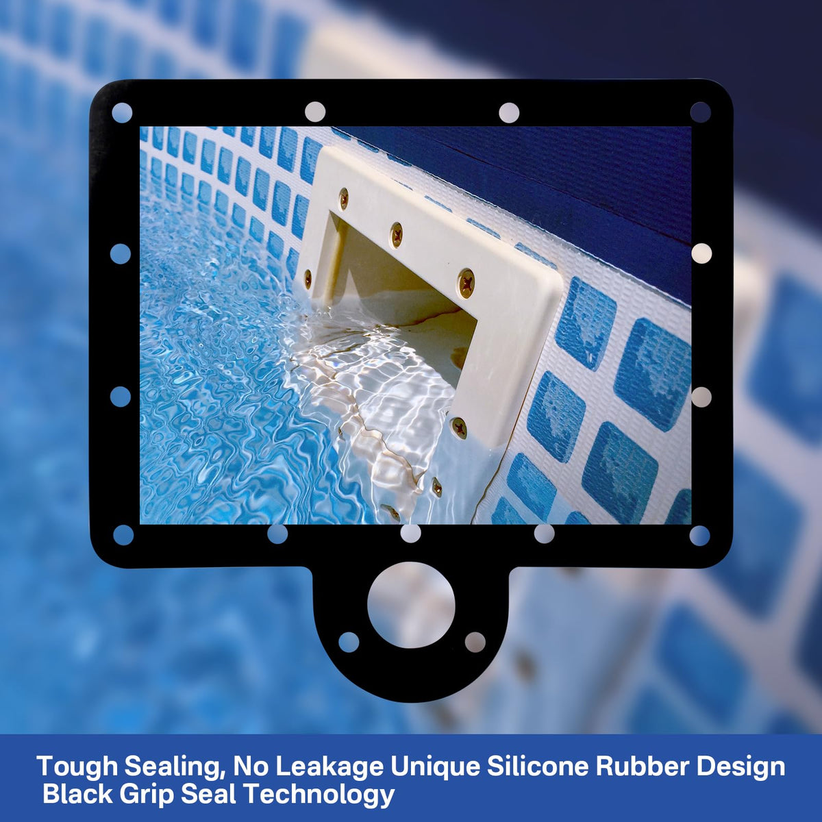 SuperDi 1-piece gasket demonstrates durable replacement part for Doughboy skimmers.