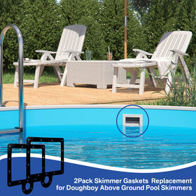SuperDi replacement gasket seals Doughboy pool skimmers to prevent leaks.