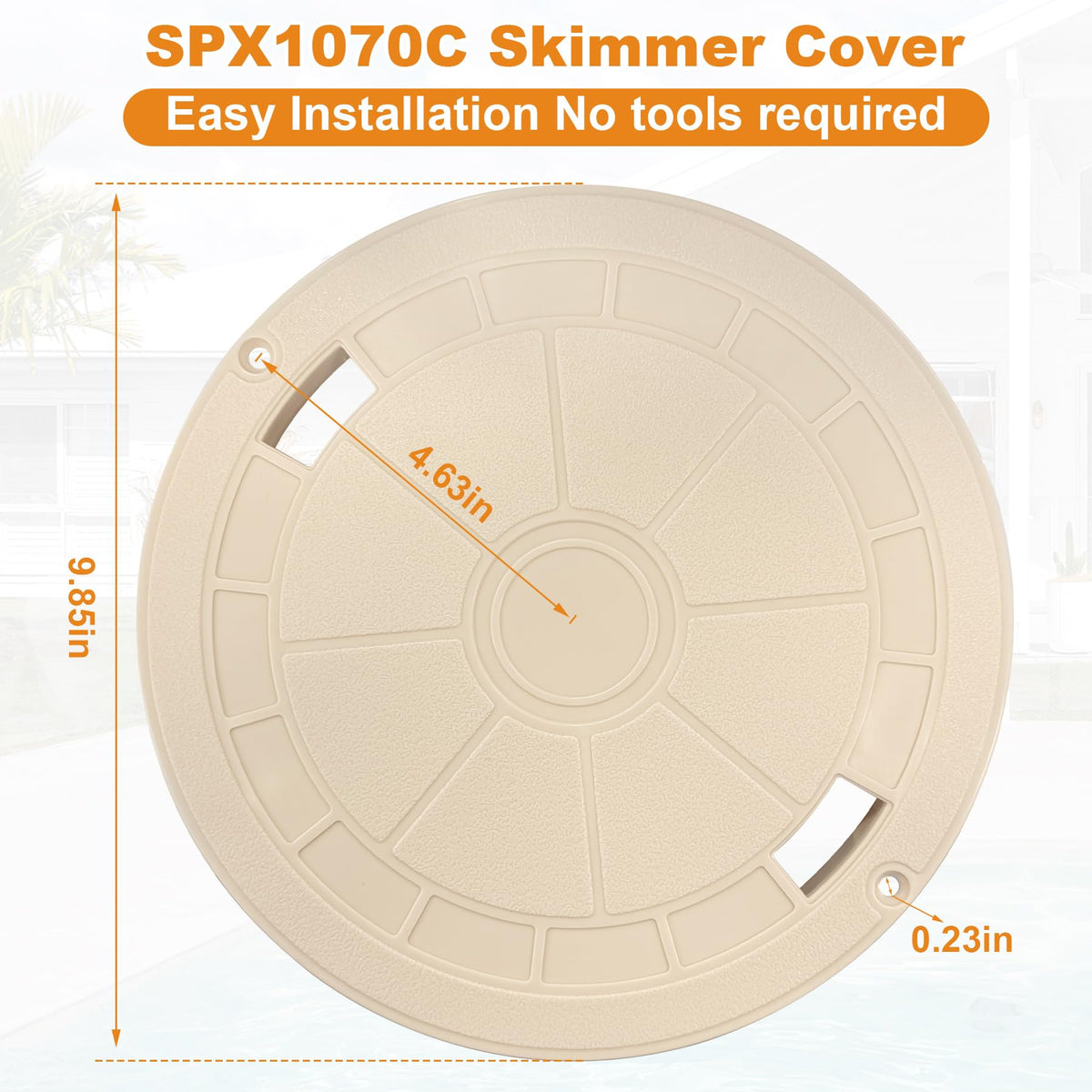 SuperDi Hayward SP1070 replacement cover blocks leaves and insects at the skimmer.
