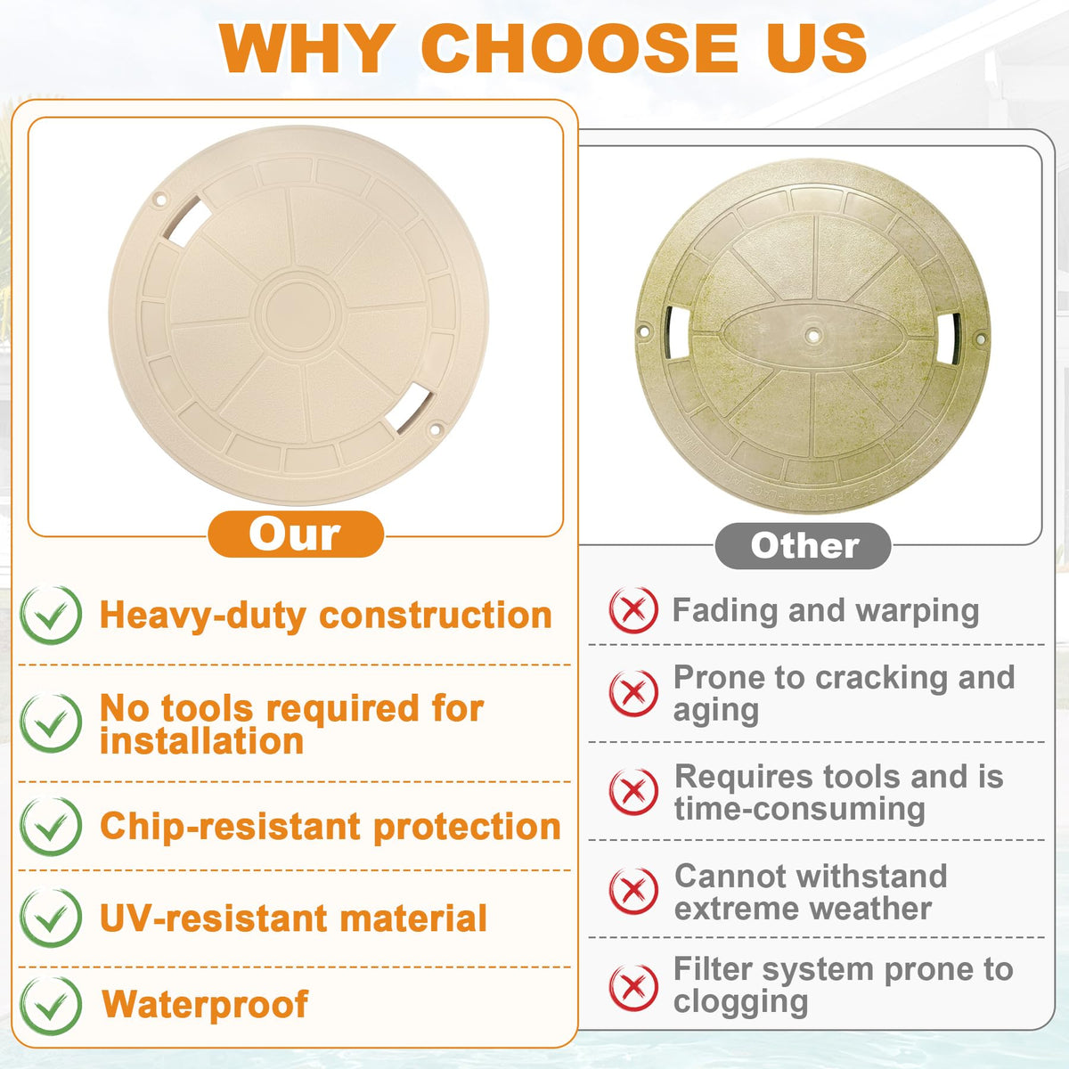 SuperDi Hayward SP10712S replacement cover ensures long-lasting pool filtration compatibility.