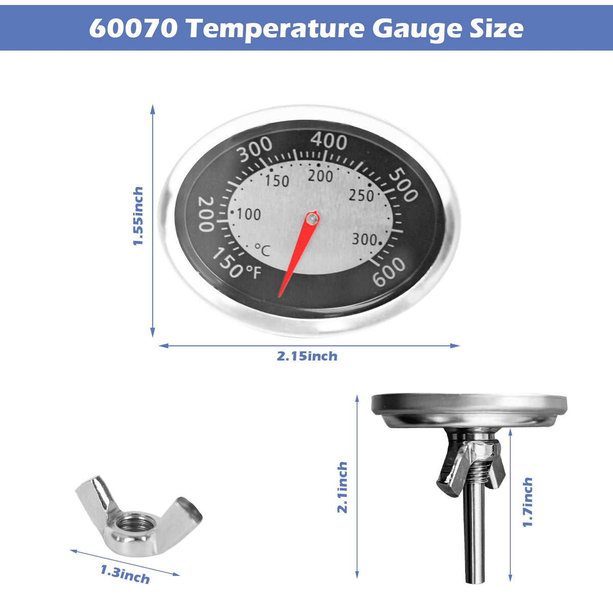 SuperDi Weber-compatible thermometer oval probe for reliable replacement.
