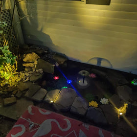 Superdream lily pad lights provide bright LEDs safe for koi ponds.