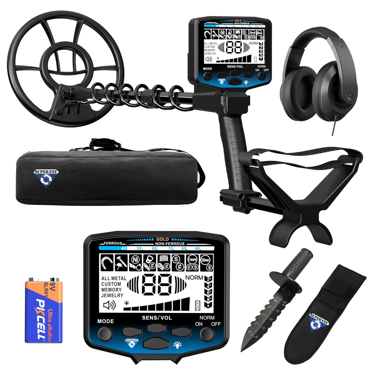 SuperEye Horizon X6 front view showing ergonomic grip for long sessions.