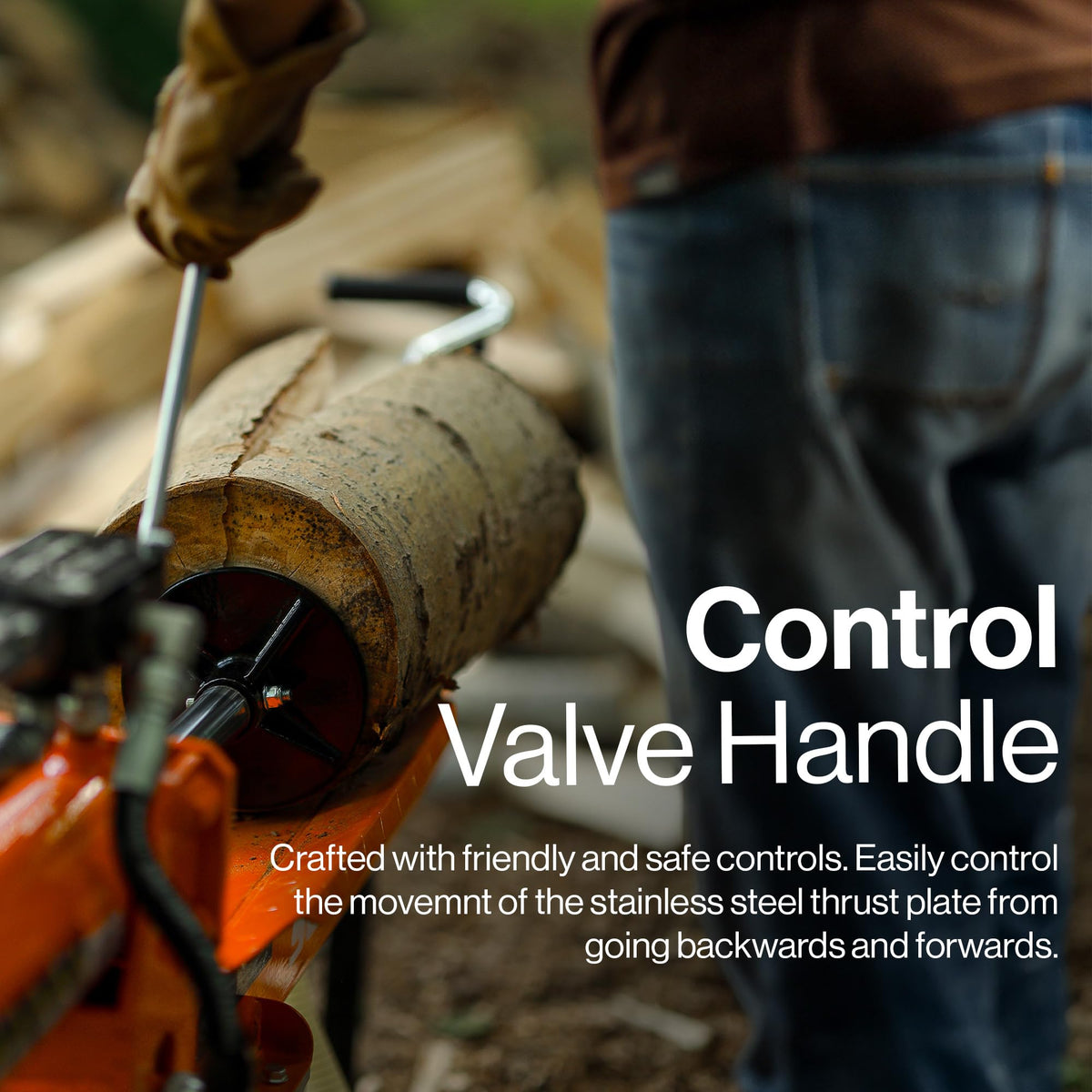 SuperHandy log splitter Bucher hydraulic gear pump ensures smooth power delivery.