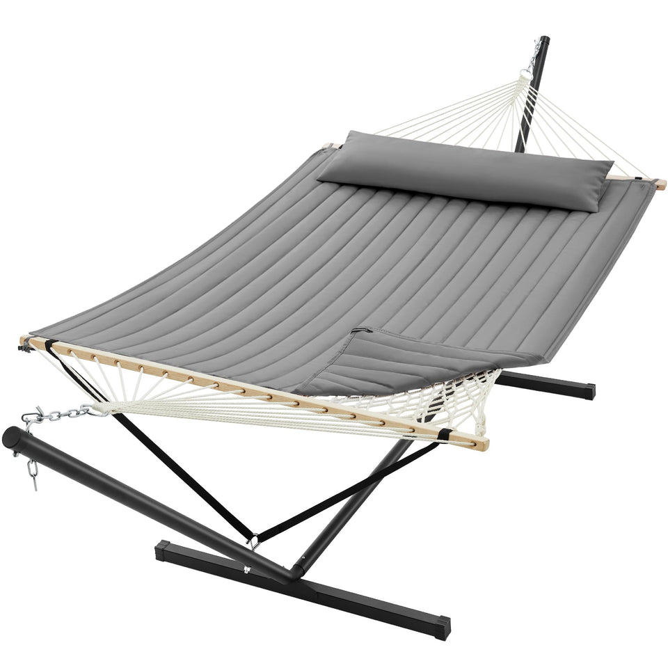 SUPERJARE 12ft hammock with stand ready for easy assembly and relaxed weekends.