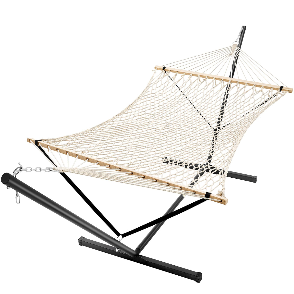 SUPERJARE 12ft hammock with stand offers spacious outdoor lounging for two.