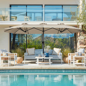 SUPERJARE canopy closeup highlights fade-resistant fabric for long-lasting color