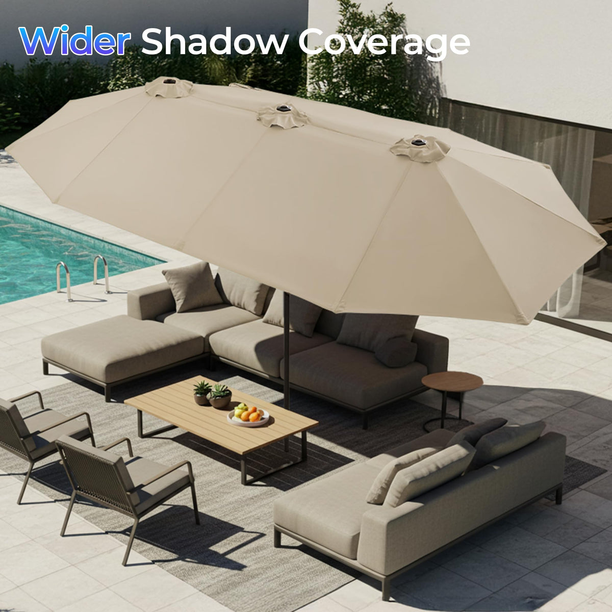 SUPERJARE crank lift in action for quick, effortless shade