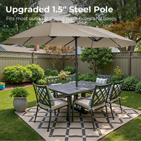 SUPERJARE rust-resistant ribs keep umbrella stable in breeze
