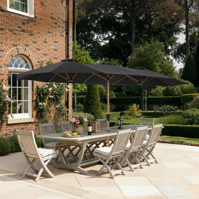 SUPERJARE 13ft outdoor umbrella shade provides expansive coverage for patio gatherings