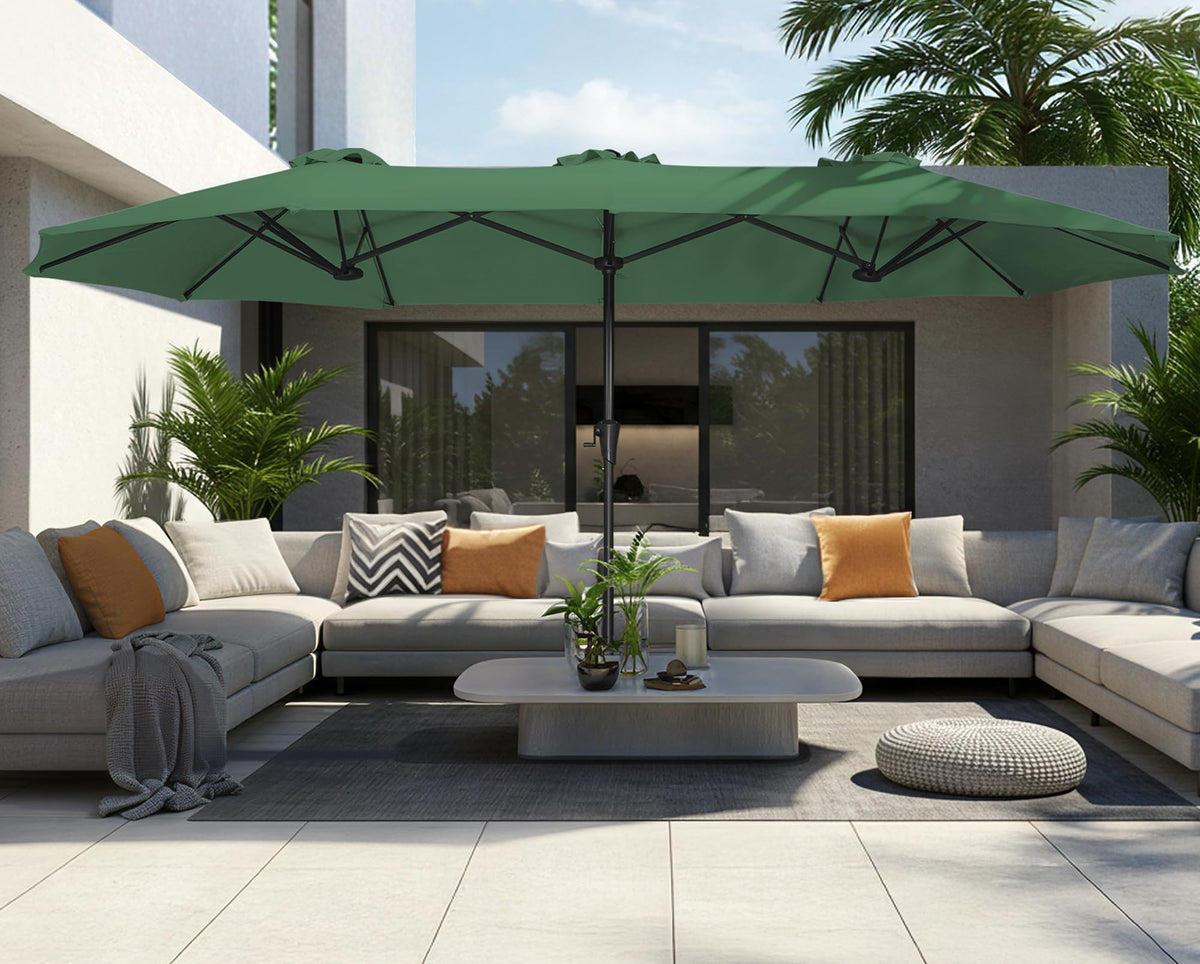 SUPERJARE 38mm aluminum pole offers sturdy support for patio setups