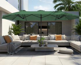 SUPERJARE 38mm aluminum pole offers sturdy support for patio setups