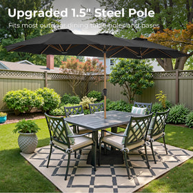 SUPERJARE umbrella base included, ensuring stable setup on decks and patios.
