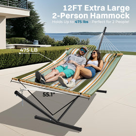 Detachable pillow on the SuperJARE hammock adds head support for relaxed reading.