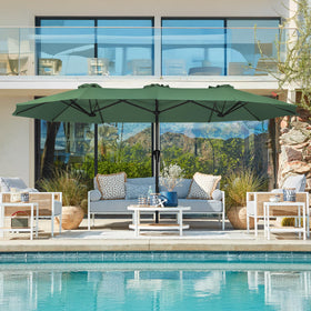 SUPERJARE double-sided canopy shades sun from two directions outdoors