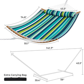 Durable spreader bar and ropes of SUPERJARE hammock