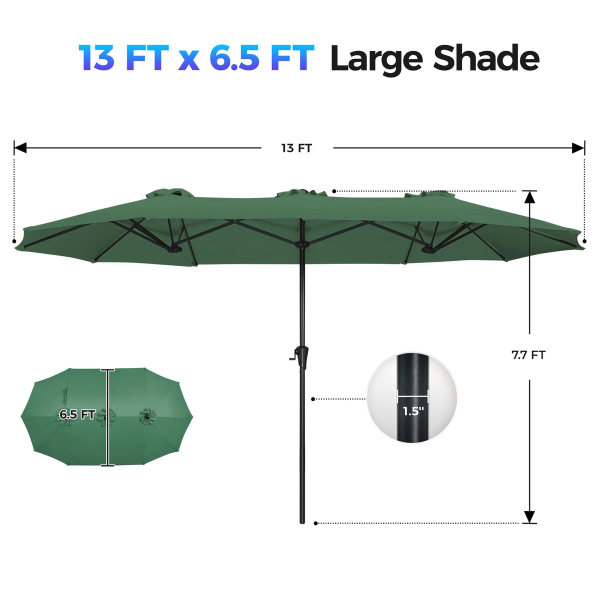 SUPERJARE easy 10-minute assembly for quick shade setup