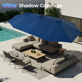Fade-resistant 180G canopy preserves color and protects furniture from sun