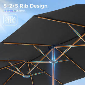 SUPERJARE fade resistant canopy preserves color for years of outdoor use