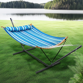 A 2-person setup on the SUPERJARE hammock for shared lounging.