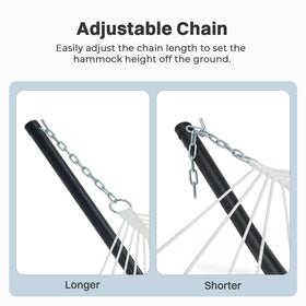 SUPERJARE hammock adjustable chains allow tailored height for comfort