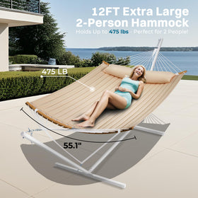 Sturdy curved-bar and weight capacity support up to 475 lbs