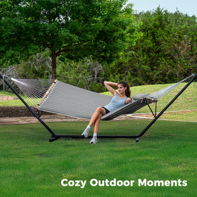 SUPERJARE hammock detachable pillow provides cushioned head support for relaxed seating