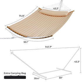 Detachable pillow allows customizable comfort height for two