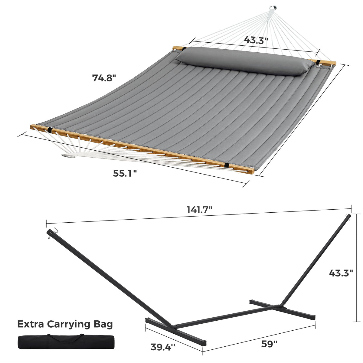 SUPERJARE outdoor hammock on a patio setup for relaxing outdoors