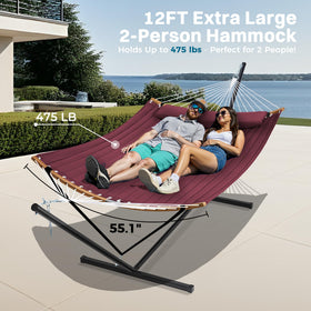 Anti-rust coated stand ensures durable outdoor use for SUPERJARE hammock.