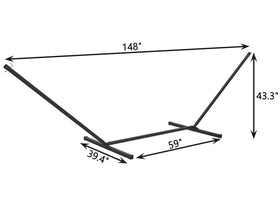 SUPERJARE 12ft hammock stand designed for patio or beachside relaxation.