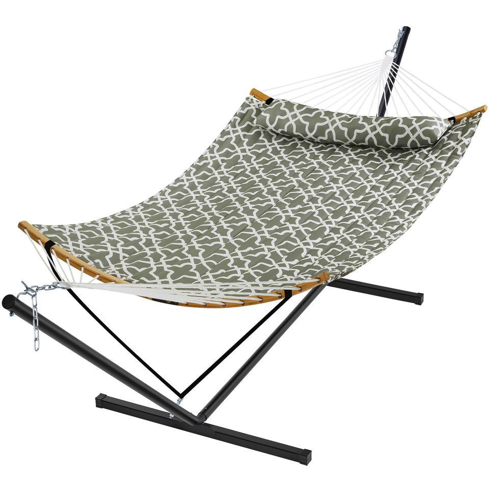 SUPERJARE hammock with stand supports two people for outdoor relaxation