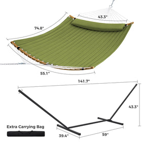 SUPERJARE versatile indoor and outdoor hammock for patios and rooms.