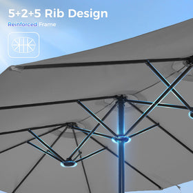 SUPERJARE rust-proof metal ribs protect long-term durability