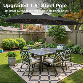 SUPERJARE rust resistant ribs provide strong frame support during windy days