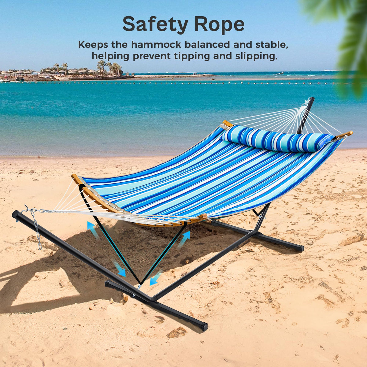 The SUPERJARE stand with anti-rust coating supports durable outdoor use.