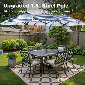 SUPERJARE robust steel ribs reinforce canopy for long-lasting shade.