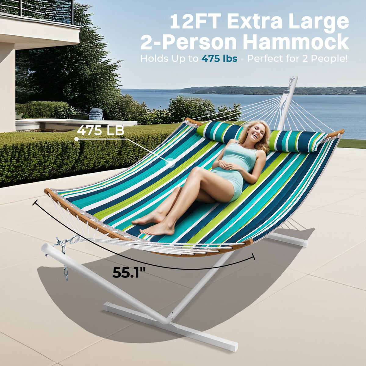 Two-person SUPERJARE hammock setup for shared relaxation