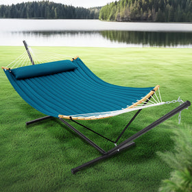 SUPERJARE two-person hammock with detachable pillow for added comfort