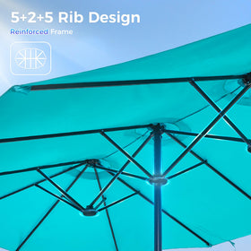 SUPERJARE outdoor umbrella cover protects when not in use.