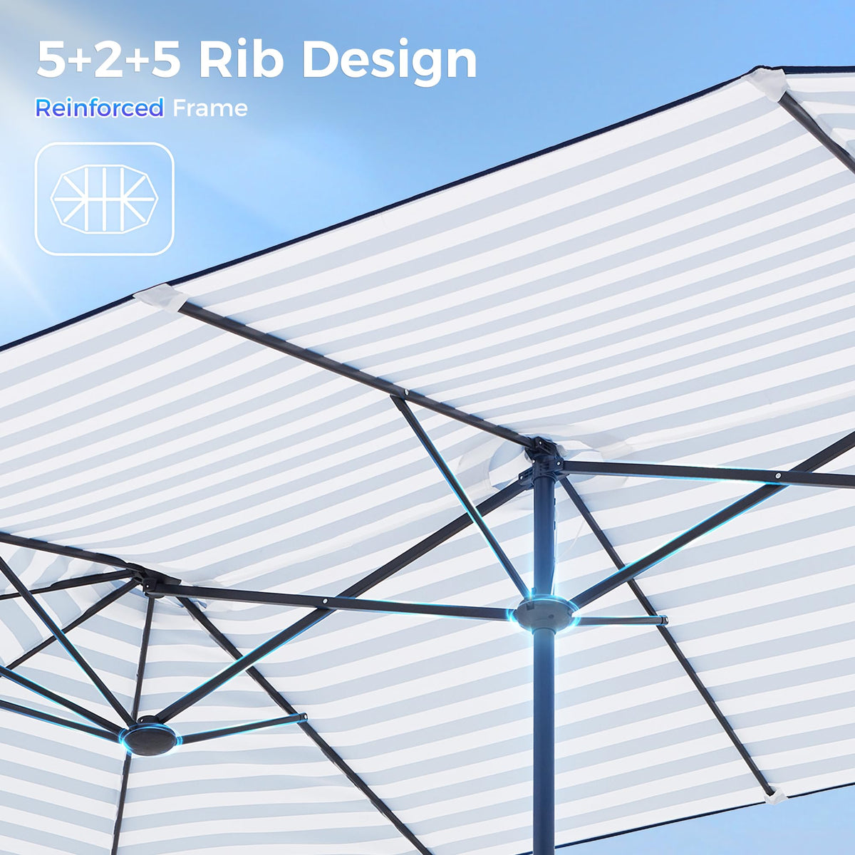 SUPERJARE optional umbrella cover storage extends lifespan during off-season.