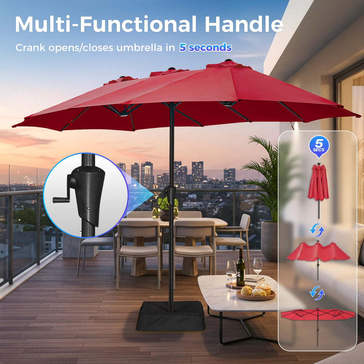 SUPERJARE fade-resistant canopy stays vibrant under sun exposure
