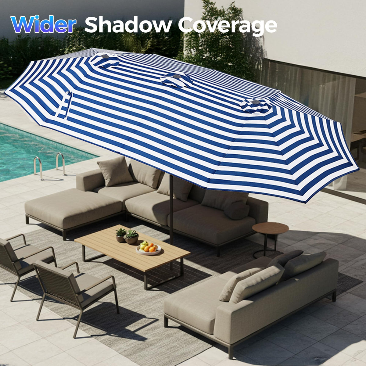 SUPERJARE yarn-dyed fabric delivers UV protection and fade resistance.