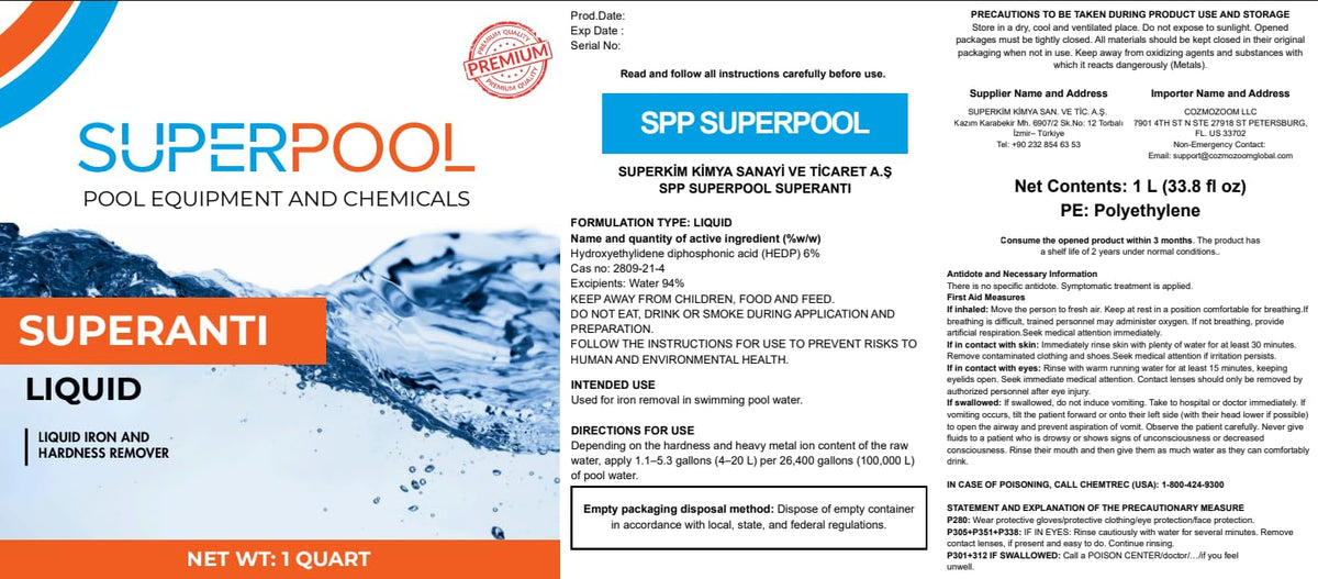 Superpool simple dosing for quick, user-friendly maintenance.
