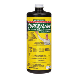 SUPERthrive original vitamin solution with kelp bottle front view for vibrant garden growth