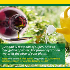 SUPERthrive quart packaging on shelf ready for home garden care