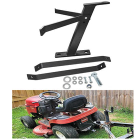 Superunner lawn mower hitch trailer compatibility note highlights 3/4 inch shank option for trailers.
