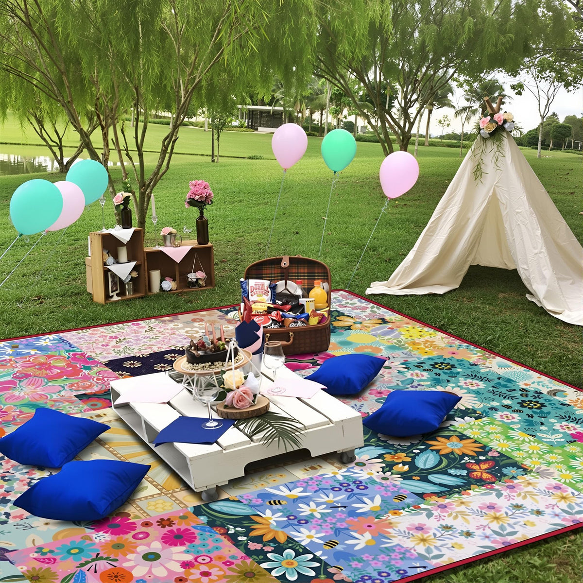 Supfitness picnic blanket boho and tie-dye styles for stylish outdoor gatherings.