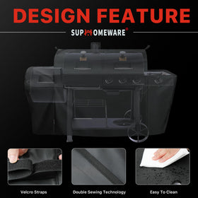 Suphomeware easy-clean design allows quick hose-down after grilling.