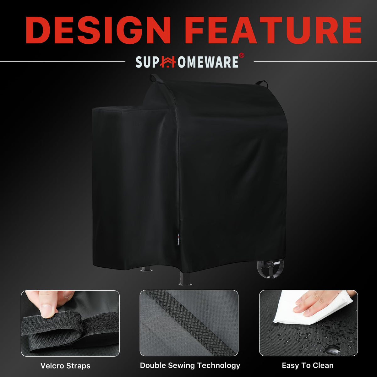 Suphomeware double-stitching enhances seam durability for outdoor use
